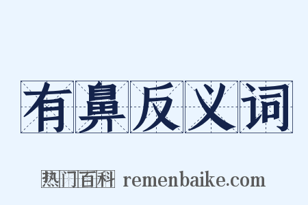 有鼻反义词是什么意思的图片